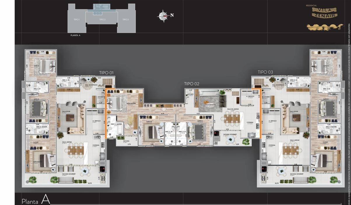 Apartamento de 177m² no bairro Centro, em Chapecó | Eu Corretor