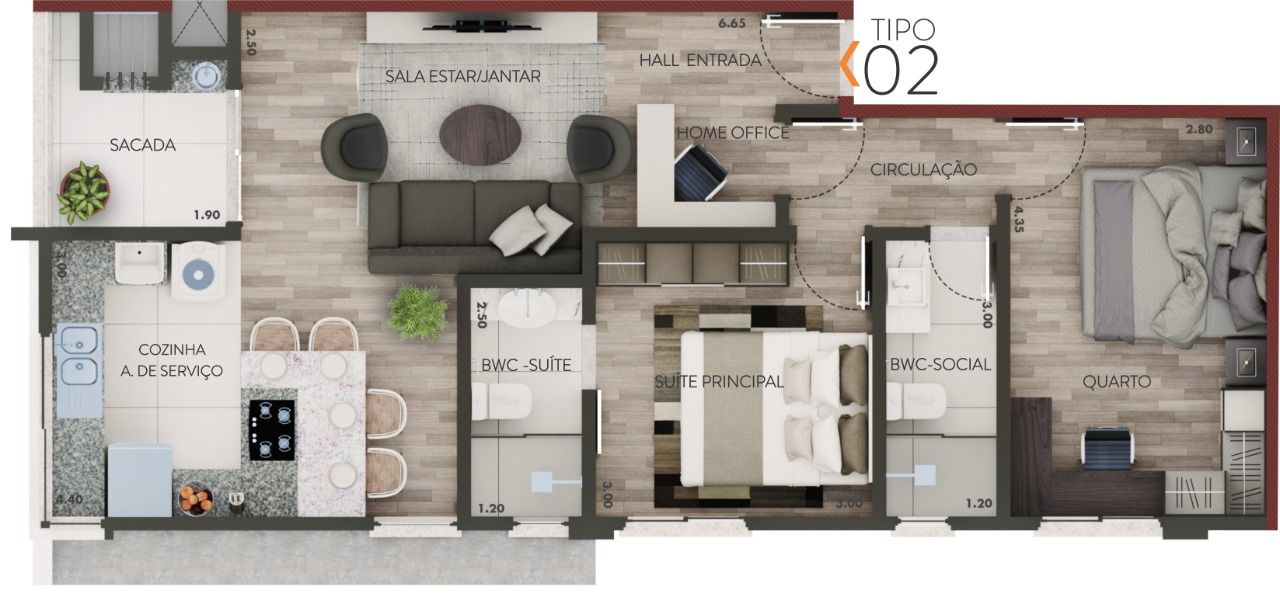 Apartamento de 1 quarto, 71m² no bairro Centro, em Chapecó | Eu Corretor