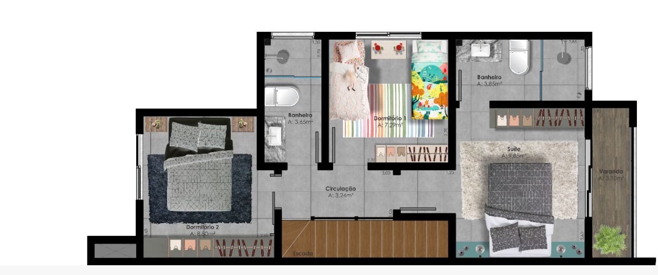 Sobrado de 2 quartos, 150m² no bairro Autódromo, em Chapecó | Eu Corretor