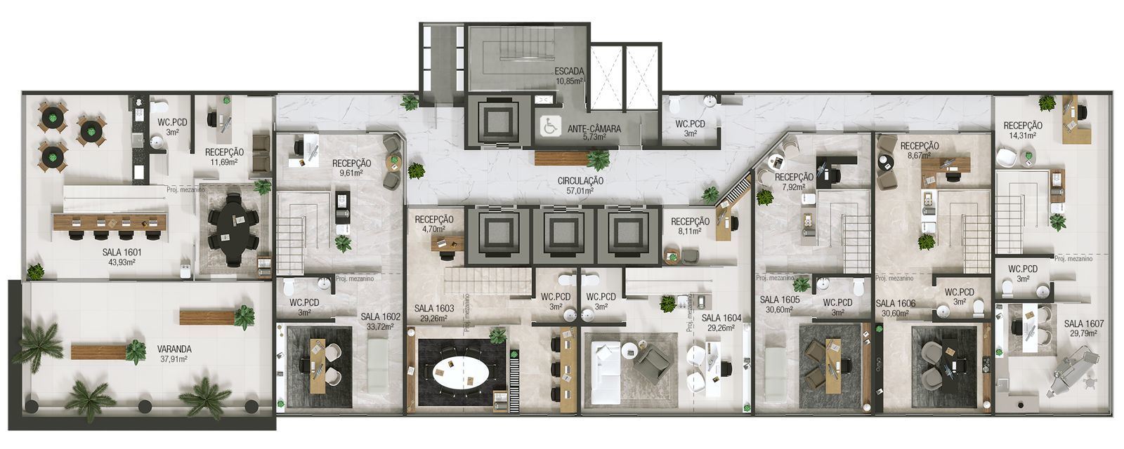 Sala Comercial de 49m² no bairro Centro, em Chapecó | Eu Corretor