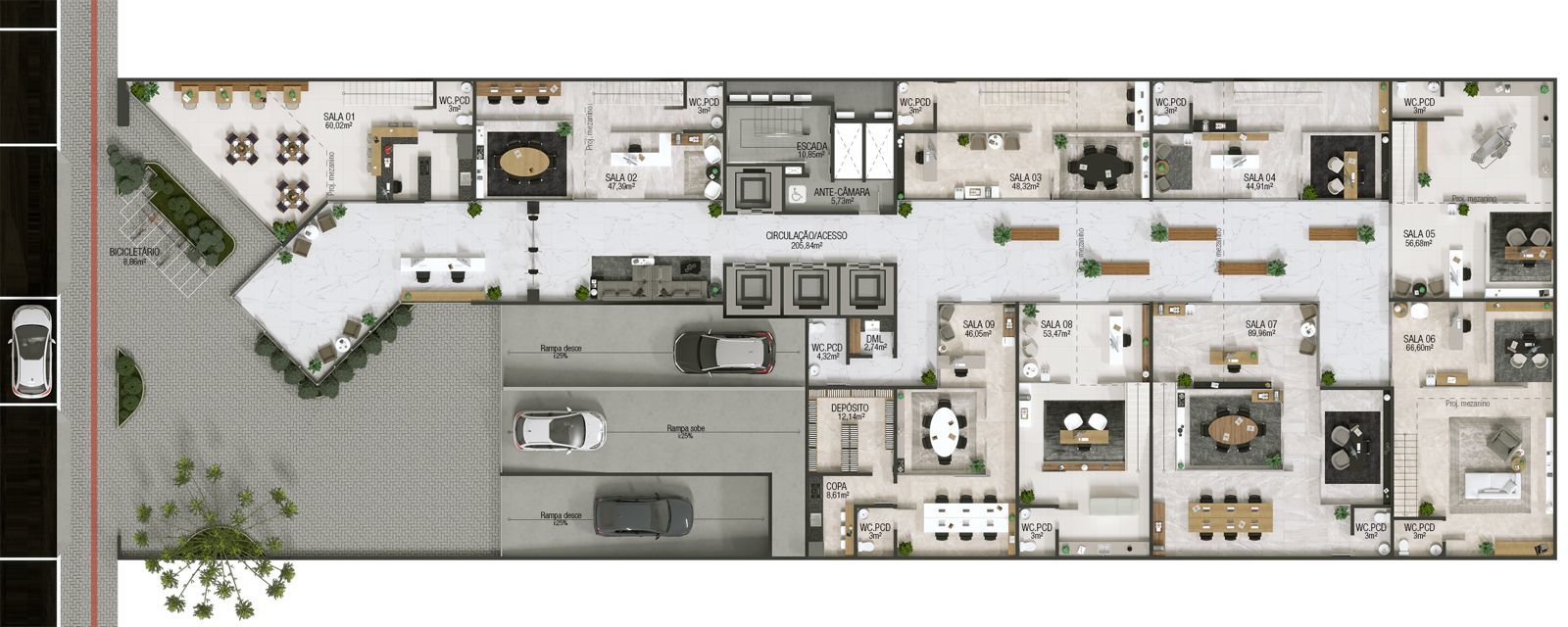 Sala Comercial de 98m² no bairro Centro, em Chapecó | Eu Corretor