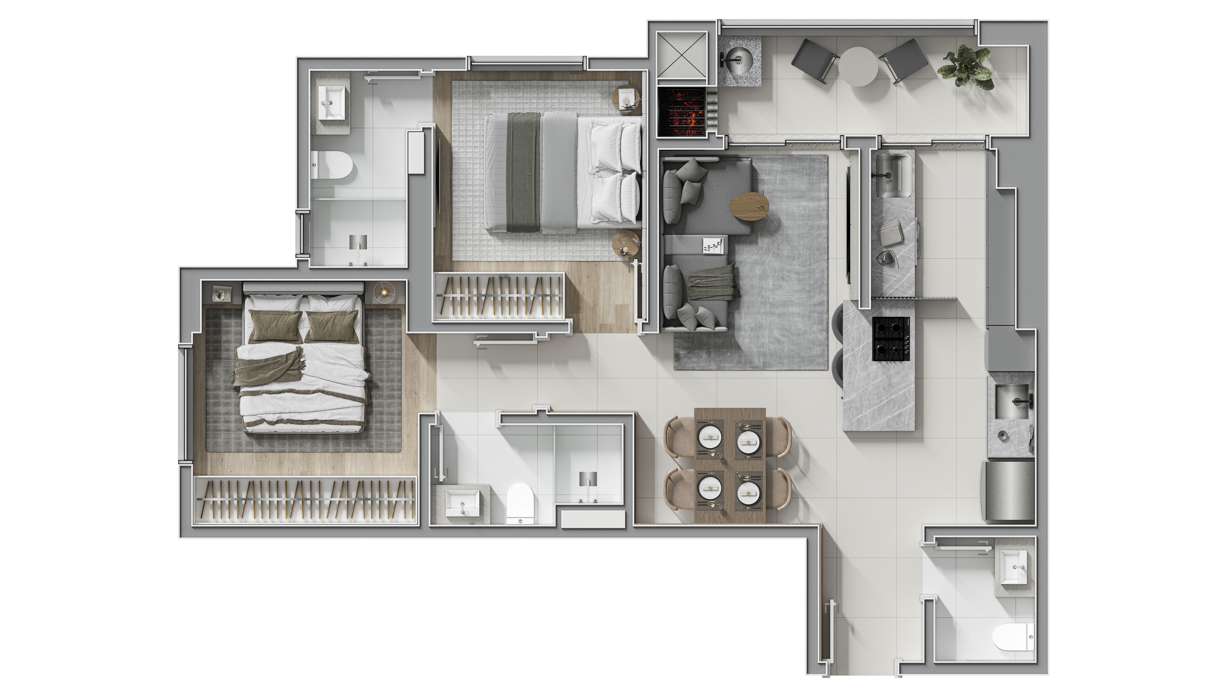 Apartamento de 67m² no bairro Centro, em Chapecó | Eu Corretor