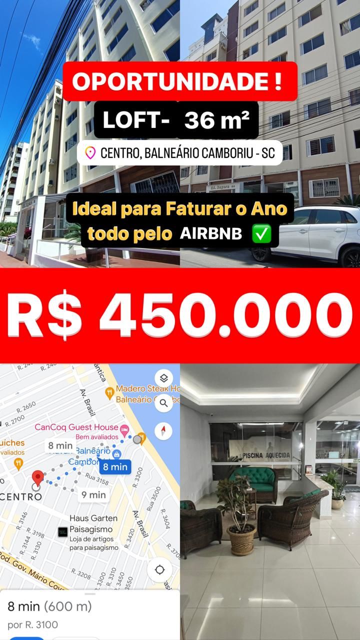Apartamento de 1 quarto, 36m² no bairro Centro, em Balneário Camboriú | Eu Corretor