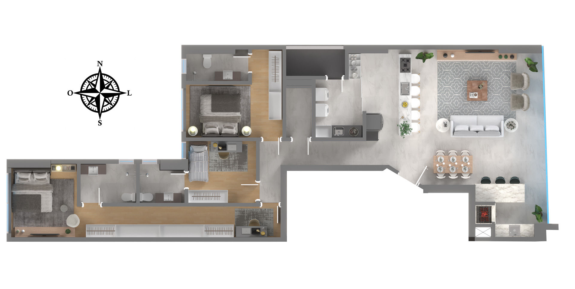 Apartamento de 165m² no bairro Palmital, em Chapecó | Eu Corretor