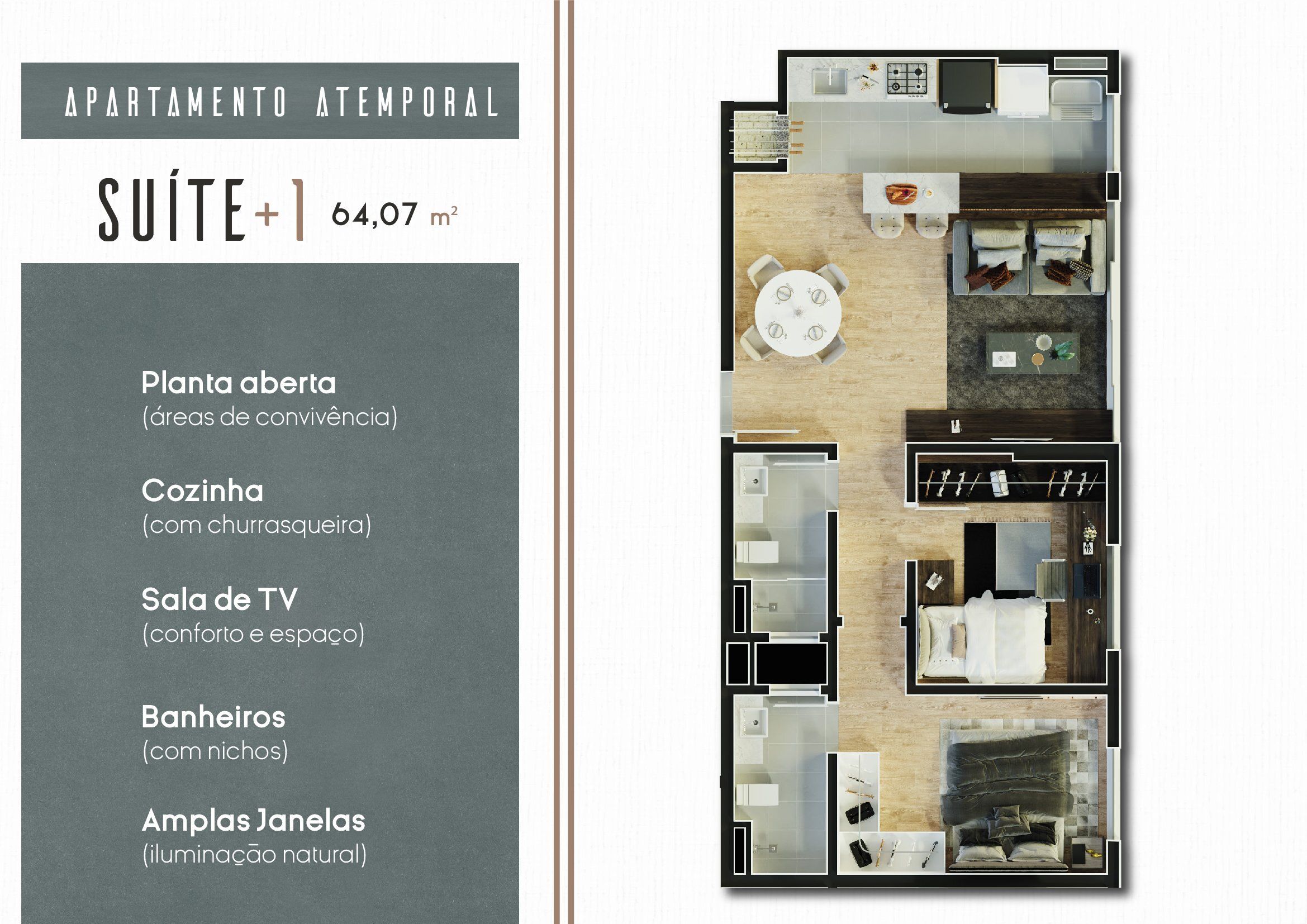 Apartamento de 1 quarto, 64m² no bairro Centro, em Chapecó | Eu Corretor